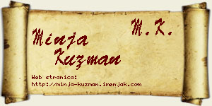 Minja Kuzman vizit kartica